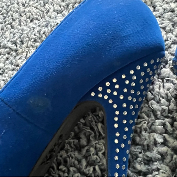 Shoes of Soul - Blue Crystal Studded Heels - Size 8 - Picture 4 of 8